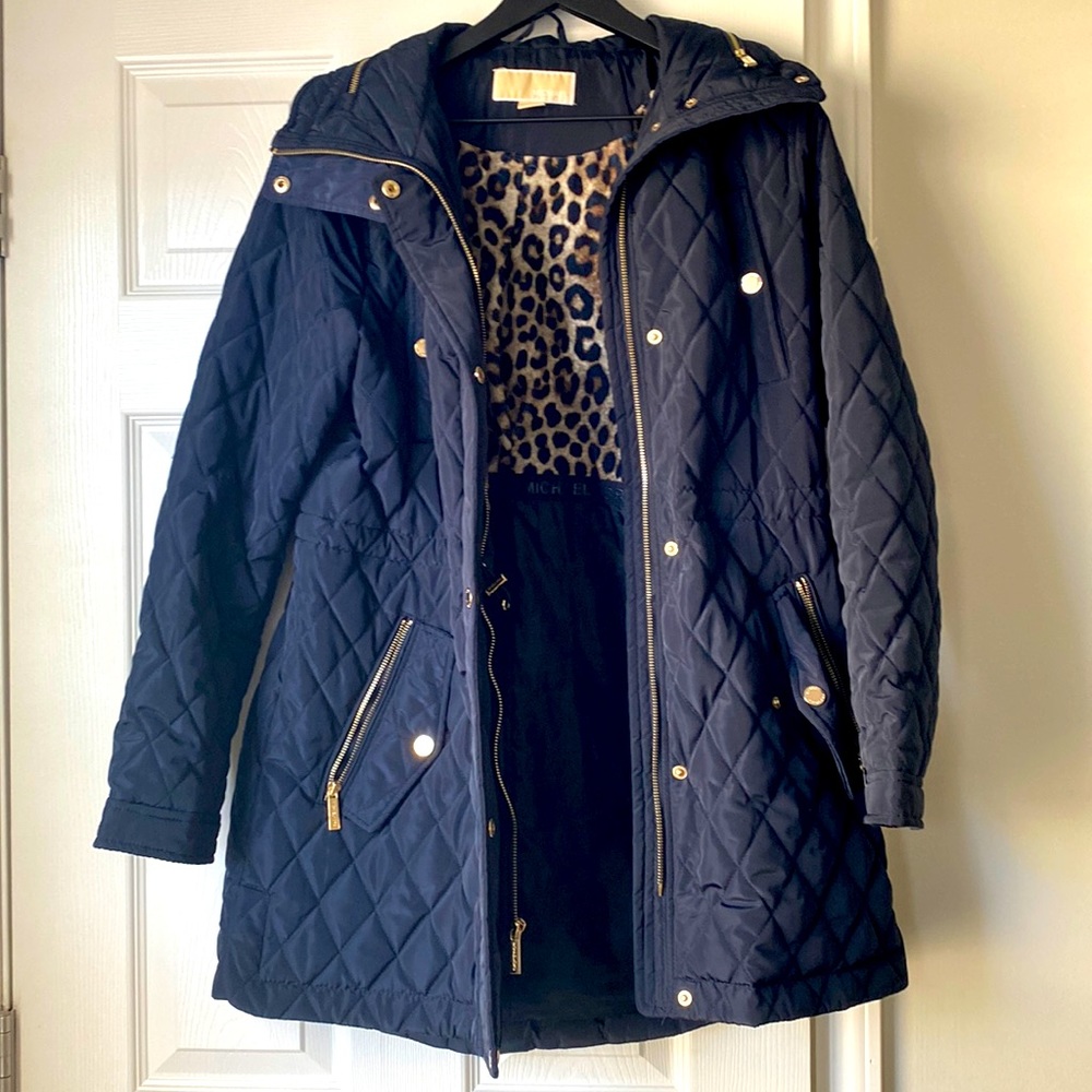 Navy Blue Michael Kors Winter Coat- only worn once! Perfect Christmas Gift